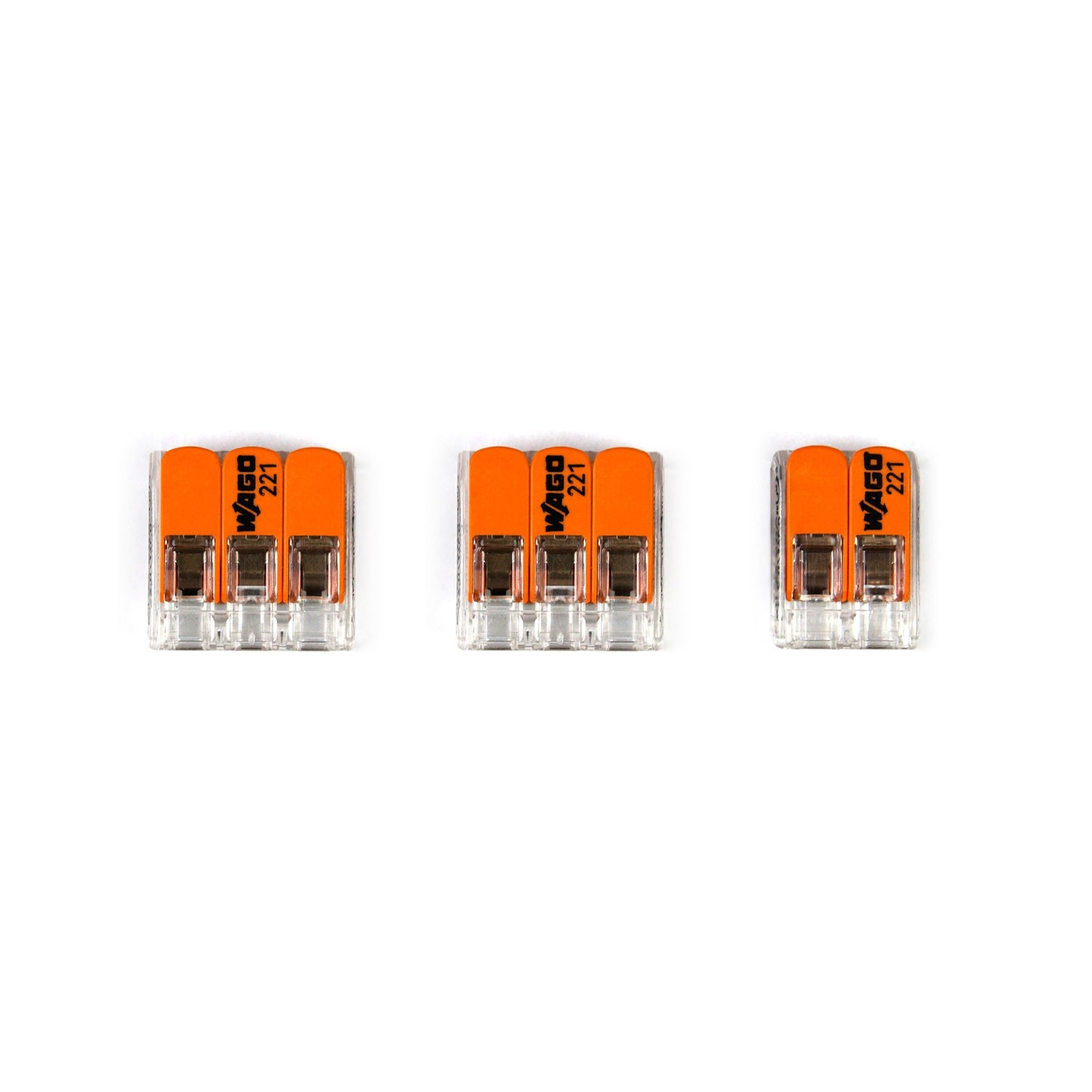 WAGO connector kit for 3x cable for 4-hole ceiling rose