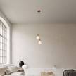 2-light multi-pendant lamp featuring fabric cable and metal finishes