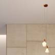 2-light multi-pendant lamp featuring fabric cable and metal finishes