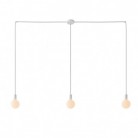 Spider - 3-light multi-pendant Made in Italy lamp featuring fabric cable and metal finishes