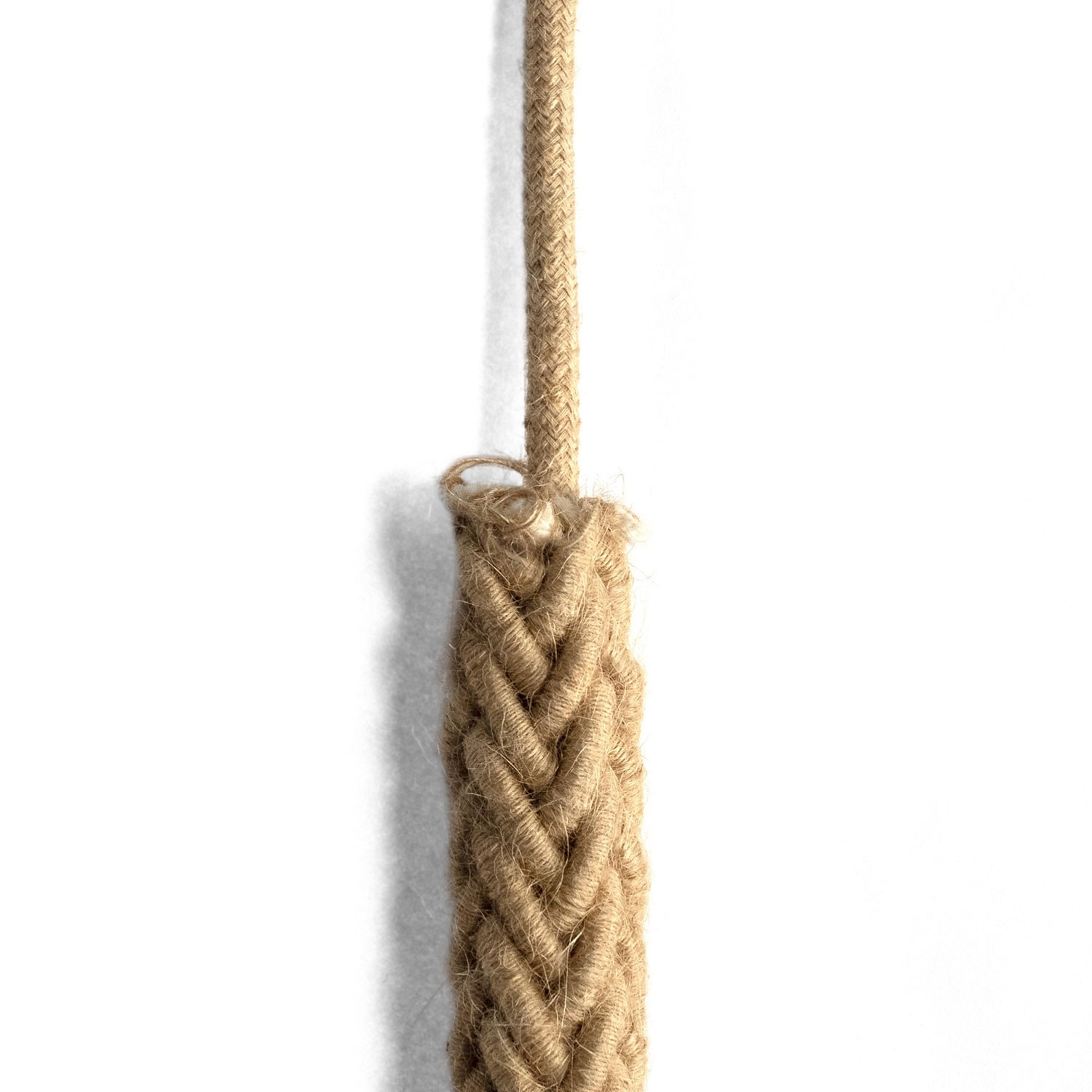 2XL PLAIT jute twisted rope cable, 2x0,75 electric cable. 24mm diameter
