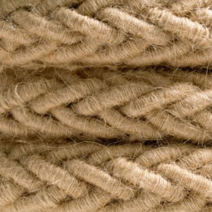 2XL jute twisted rope cable, 2x0,75 elettric cable. 24mm diameter