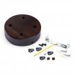 Cylindrical wooden 4-hole ceiling rose Kit