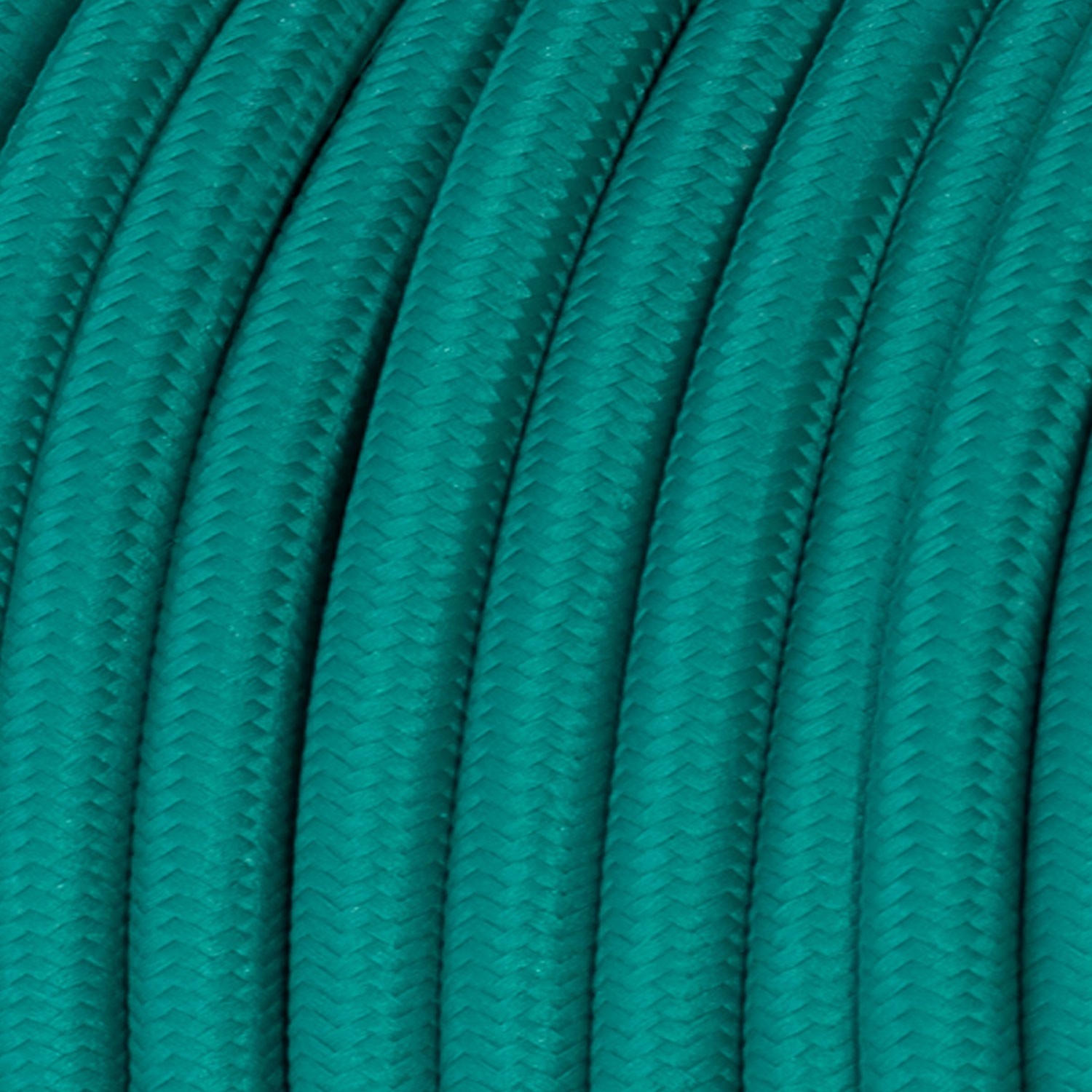 RM71 Turquoise Round Rayon Electrical Fabric Cloth Cord Cable