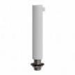 Cylindrical metal cable clamp, length 7 cm, complete with rod, nut and washer