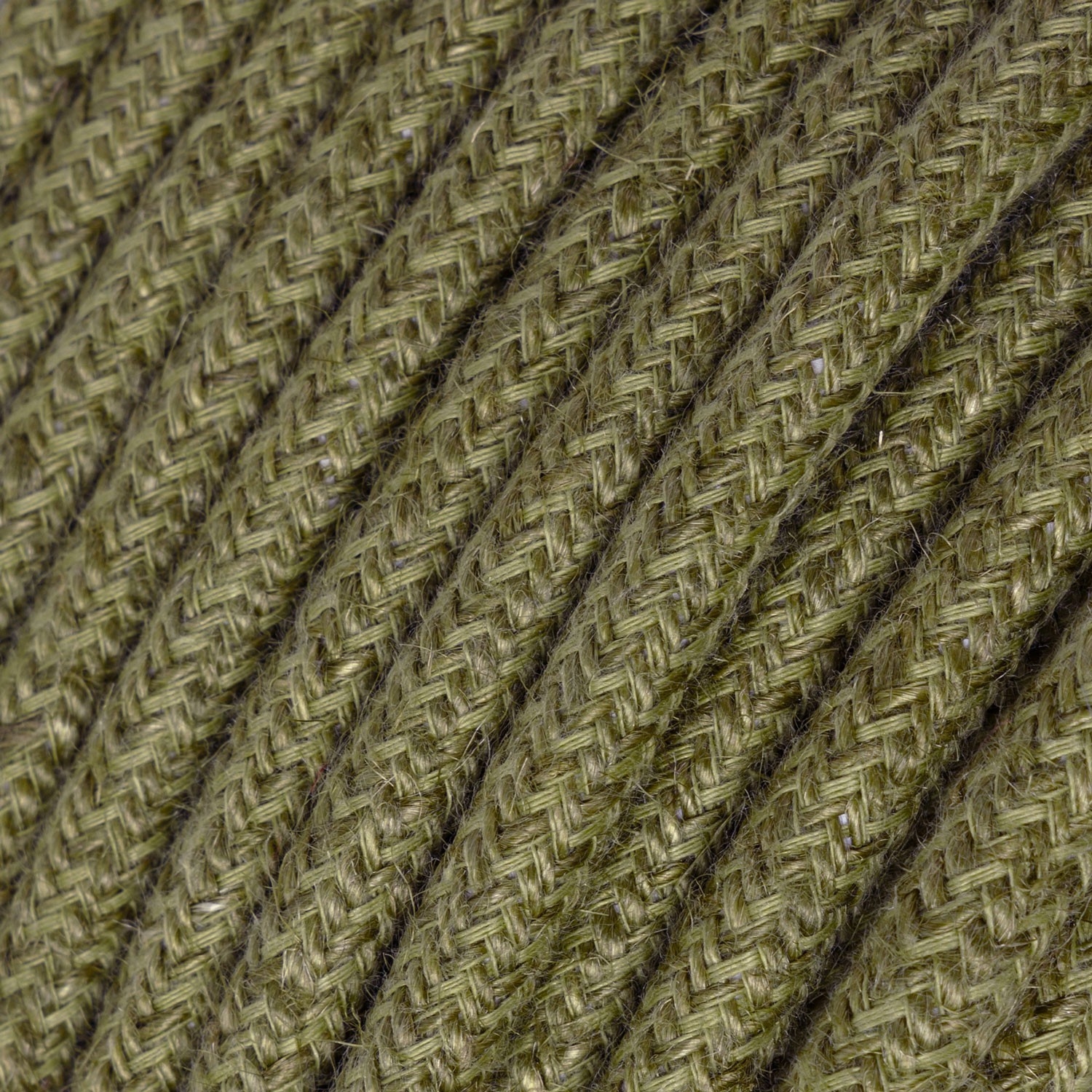 RN26 Bark Brown Jute Round Electrical Fabric Cloth Cord Cable