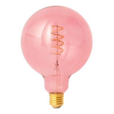 G125 Berry red light bulb, Pastel line, spiral filament, 5W E27 Dimmable 1800K