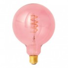 G125 Berry red light bulb, Pastel line, spiral filament, 5W E27 Dimmable 1800K