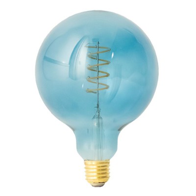 G125 Ocean blue light bulb, Pastel line, spiral filament, 5W E27 Dimmable 2700K