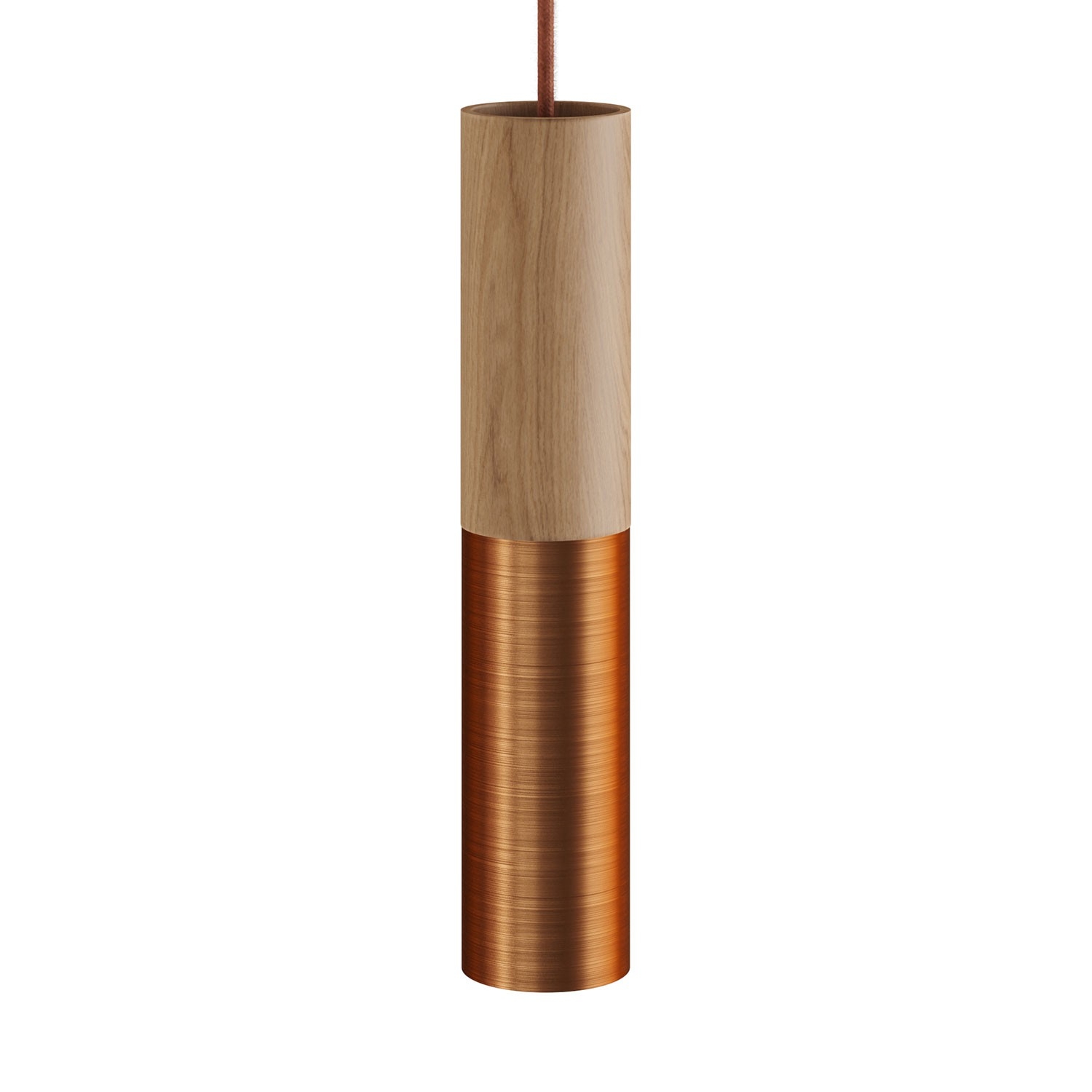 Tub-E14, wood and metal tube for spotlight with E14 double ring lamp holder