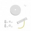 Kit Mini metal cylindrical rose with 1 central hole and 2 lateral holes