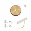 Kit Mini metal cylindrical rose with 1 central hole and 2 lateral holes