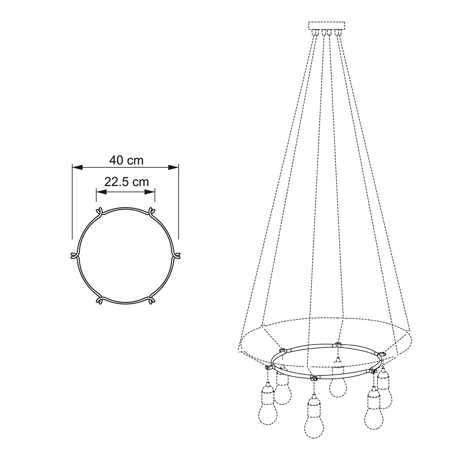 Cage Circle - Structure for lamps