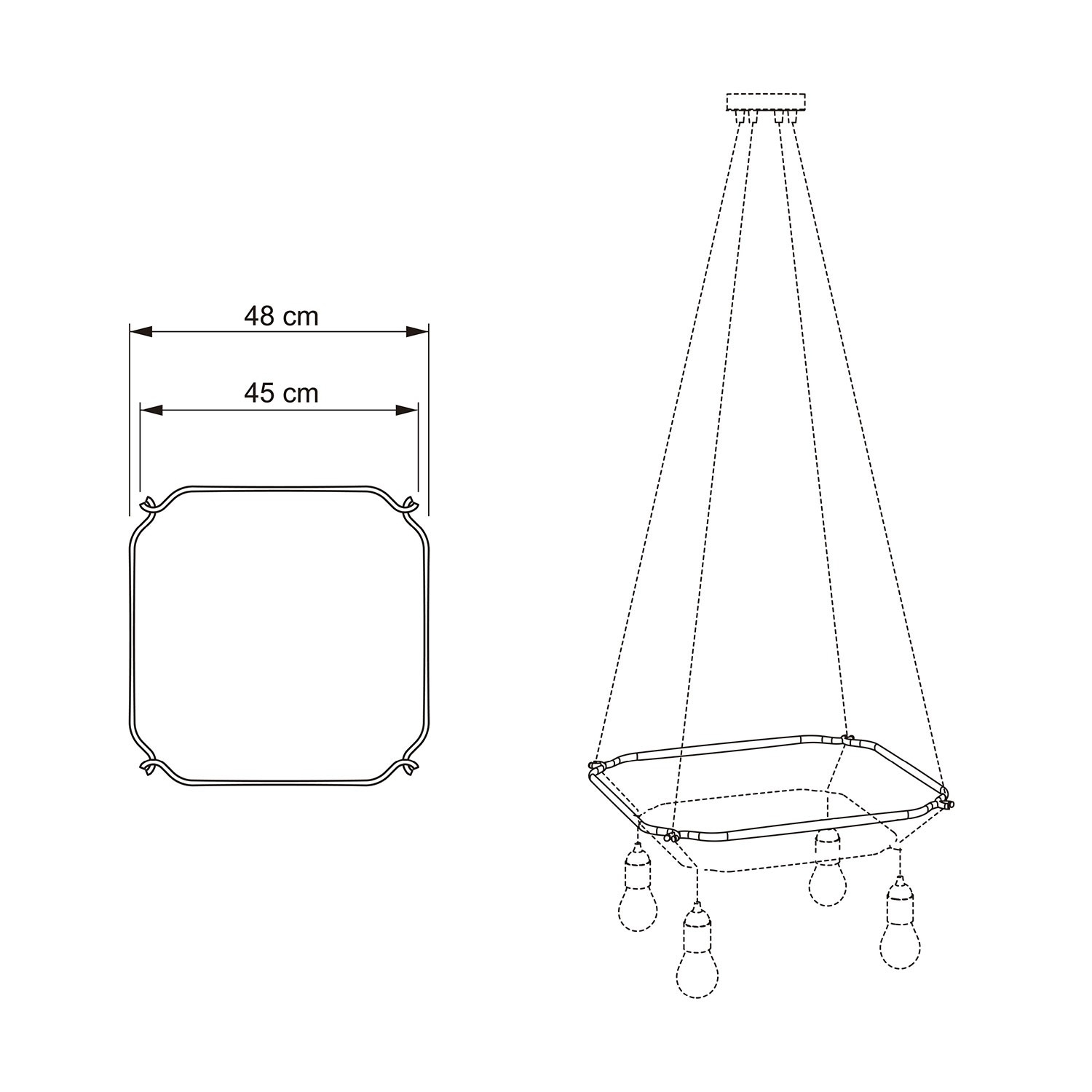 Square Cage - Structure for lamps