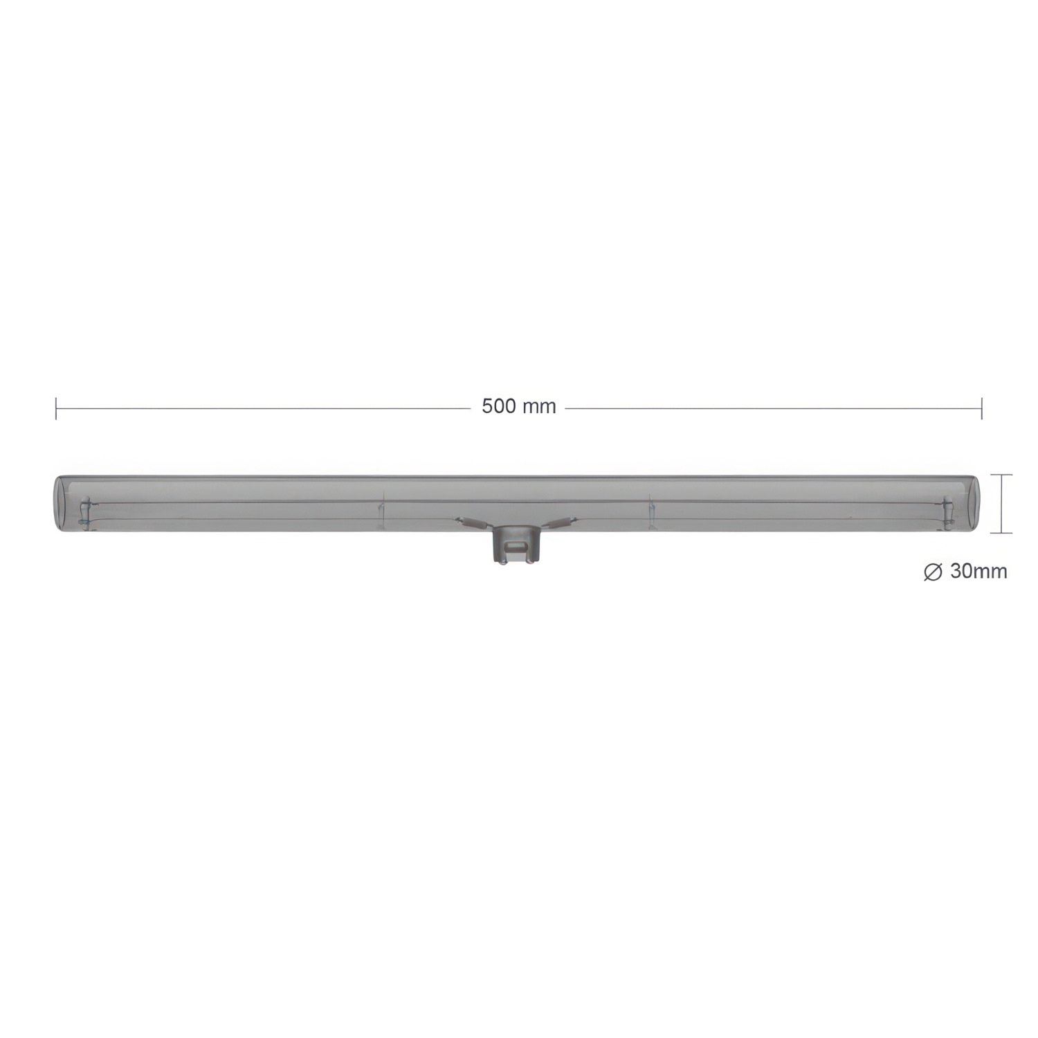 LED Linear Smoky Grey S14d Light Bulb - length 500 mm 8W 220Lm 1900K Dimmable