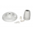 Porcelain socket and rose kit, without cable