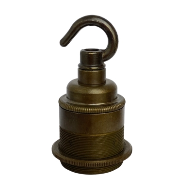 Lampholder Large Brass with Hook