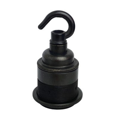 Lampholder Large Bronze with Hook Edison Screw E27