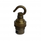 Lampholder Small Brass with Hook bayonet B22