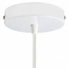 Cylindrical metal ceiling rose kit: Gloss White