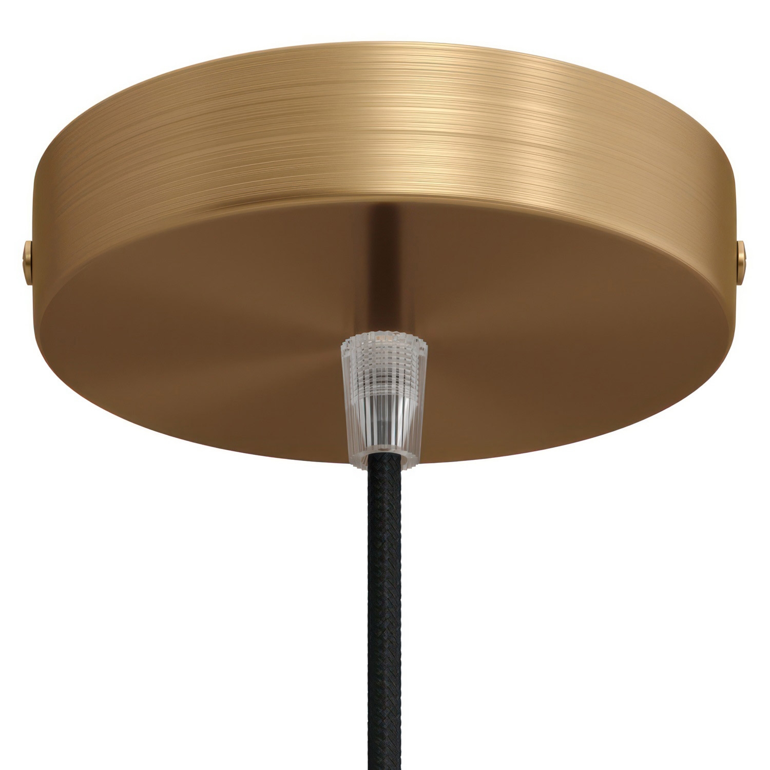 Cylindrical metal ceiling rose kit: Gloss White