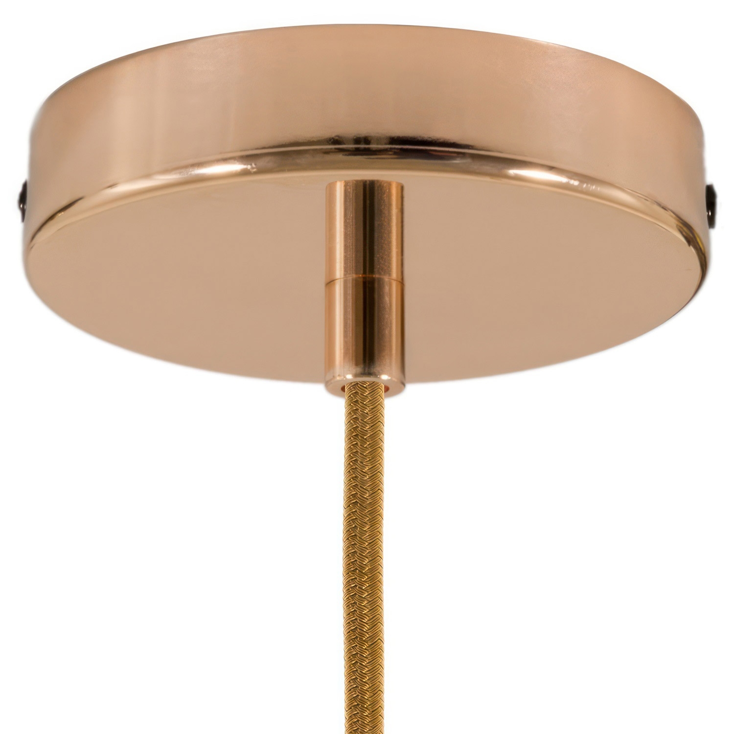 Cylindrical metal ceiling rose kit: Gloss White