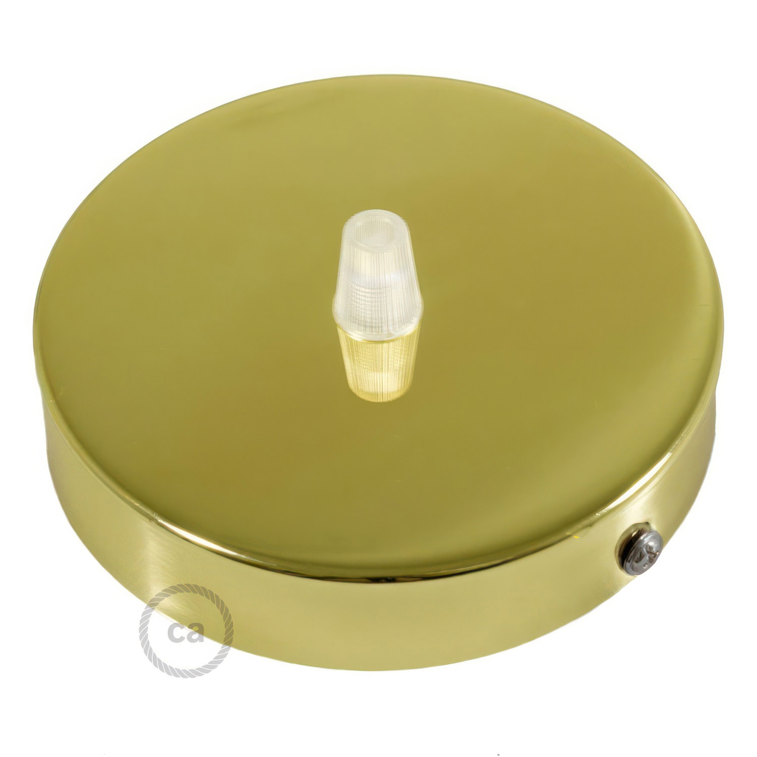 Cylindrical metal ceiling rose kit: Gloss White