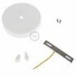 Cylindrical metal ceiling rose kit: Gloss White