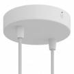 Cylindrical metal 2-hole ceiling rose kit: Gloss White