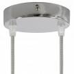 Cylindrical metal 2-hole ceiling rose kit: Gloss White