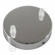 Cylindrical metal 2-hole ceiling rose kit: Gloss White