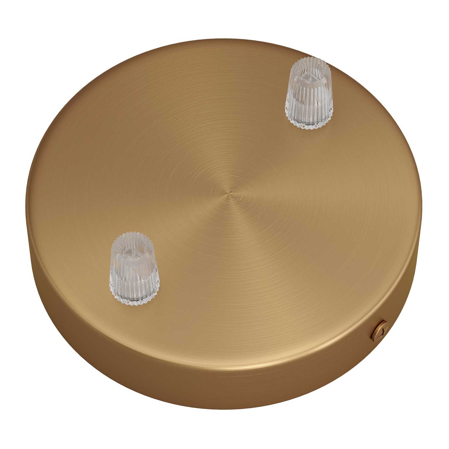 Cylindrical metal 2-hole ceiling rose kit: Gloss White