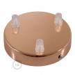 Cylindrical metal 3-hole ceiling rose kit: Gloss White