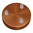 Cylindrical metal 3-hole ceiling rose kit: Gloss White