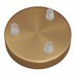 Cylindrical metal 3-hole ceiling rose kit: Gloss White