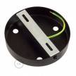 Cylindrical metal 3-hole ceiling rose kit: Gloss White