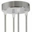 Cylindrical metal 4-hole ceiling rose kit: Gloss White