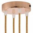 Cylindrical metal 4-hole ceiling rose kit: Gloss White