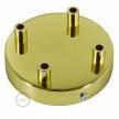 Cylindrical metal 4-hole ceiling rose kit: Gloss White