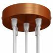 Cylindrical metal 5-hole ceiling rose kit: Gloss White