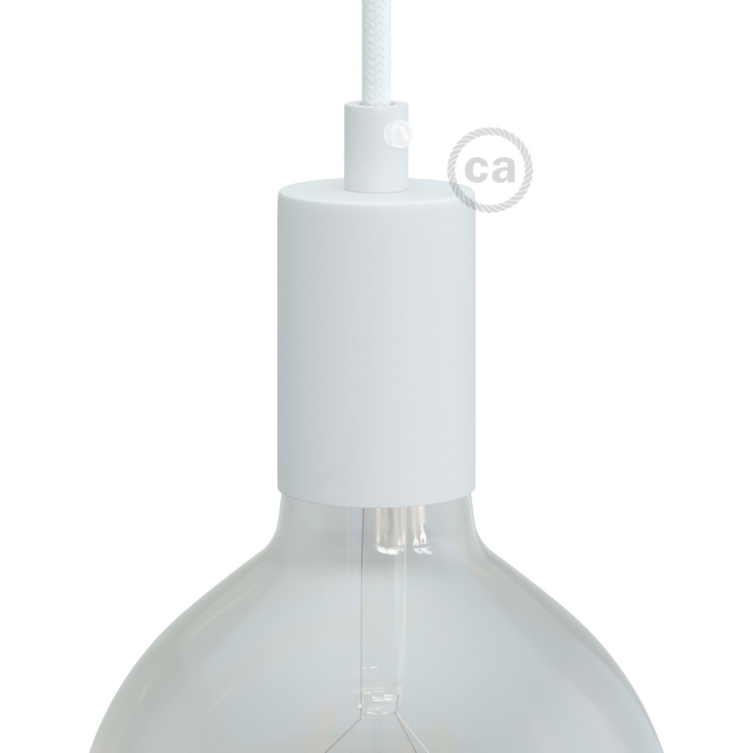 Pendant Light Metal: Cylindrical White