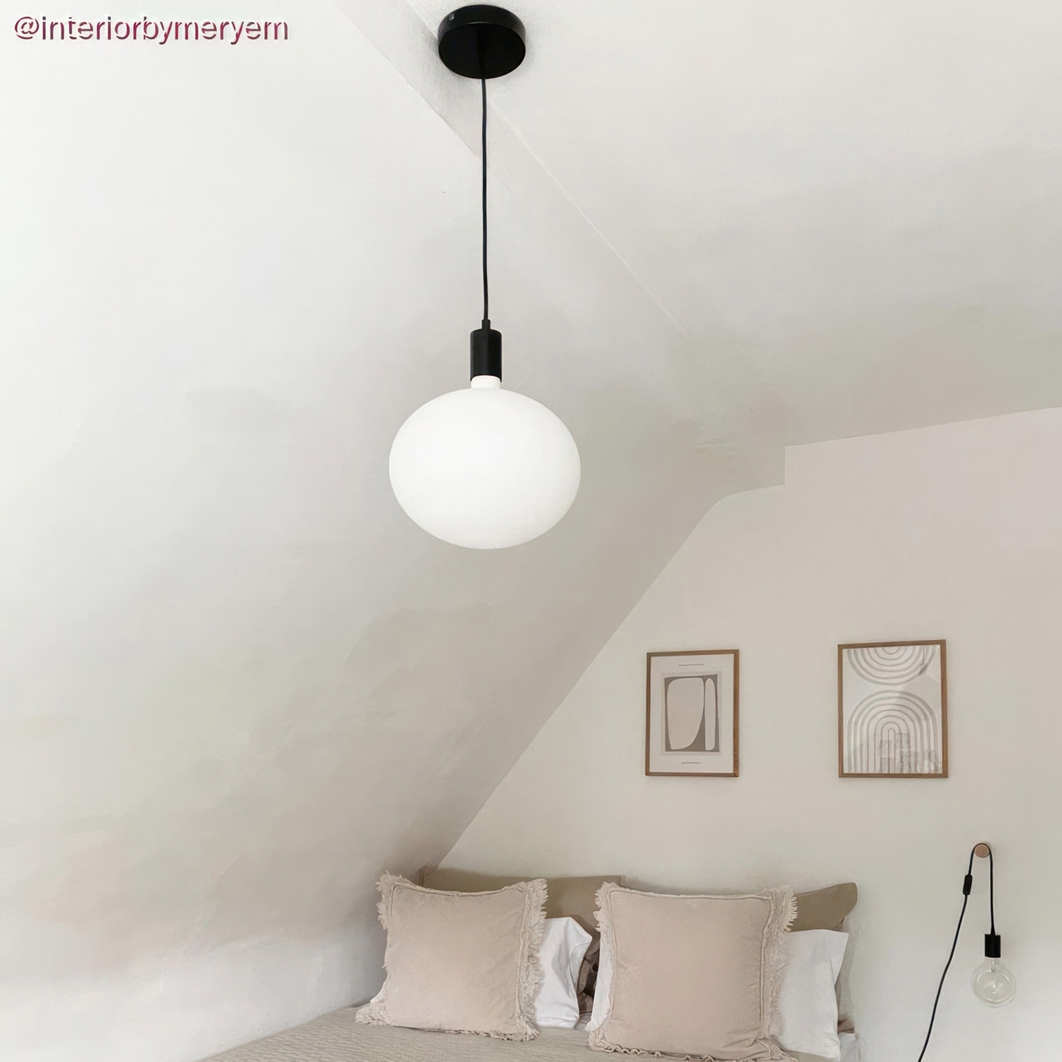 Pendant Light Metal: Cylindrical White