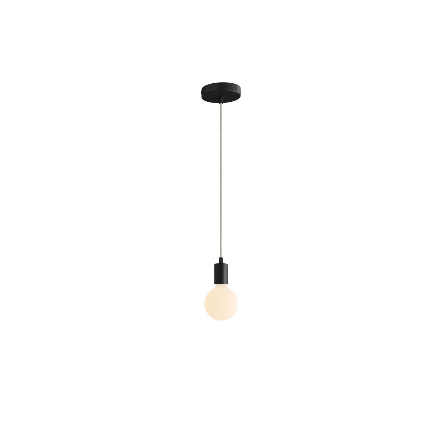 Pendant Light Metal: Cylindrical White