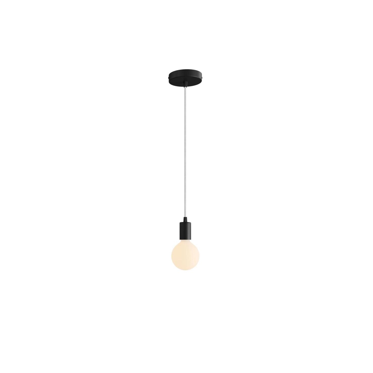 Pendant Light Metal: Cylindrical White