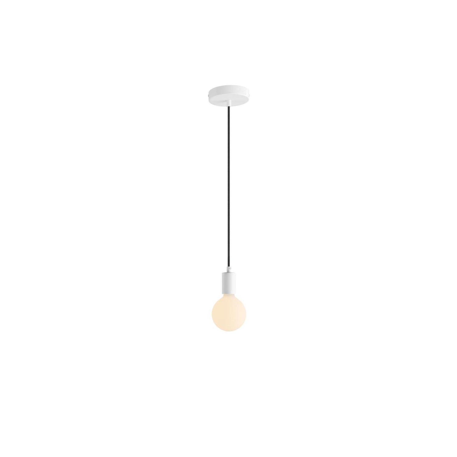 Pendant Light Metal: Cylindrical White