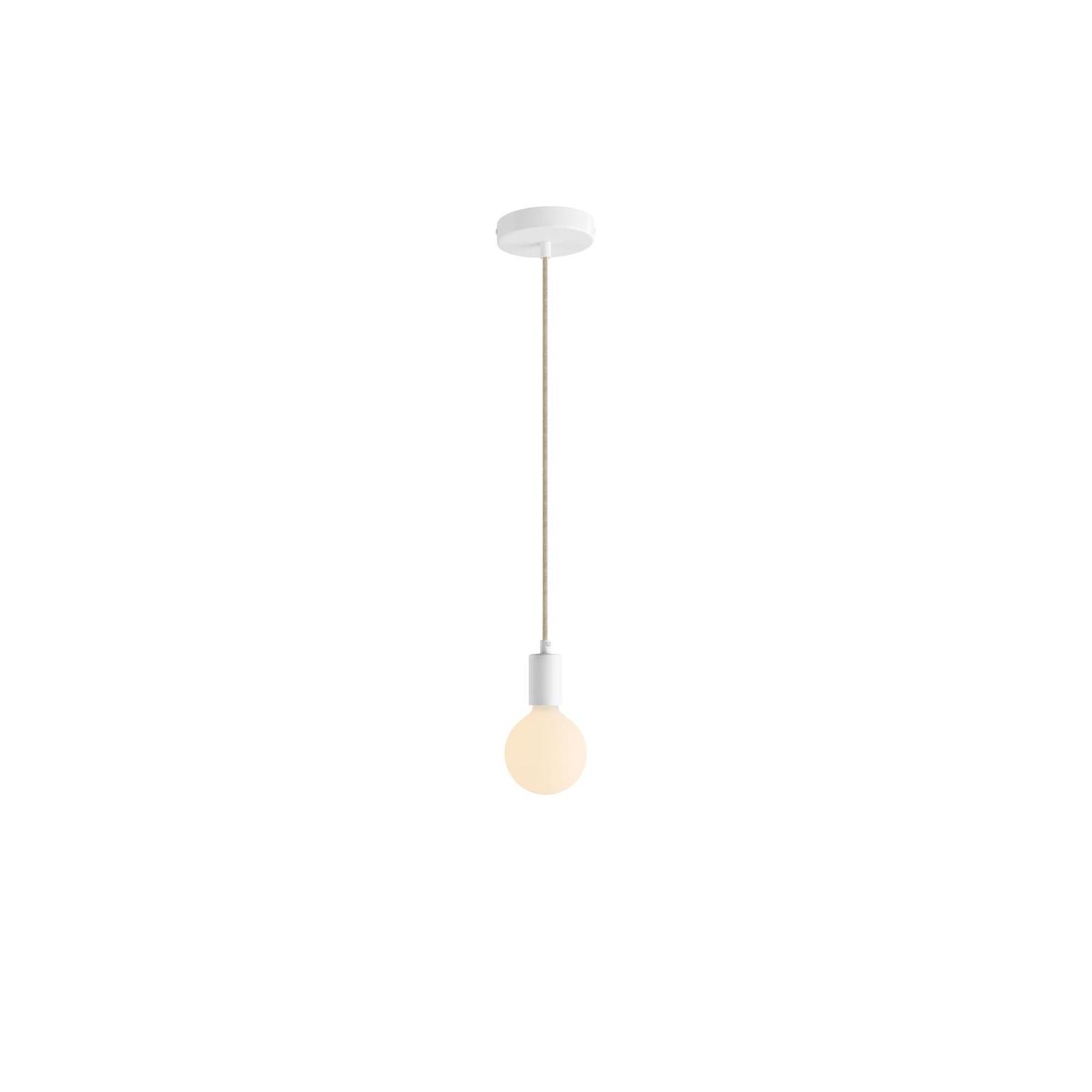 Pendant Light Metal: Cylindrical White