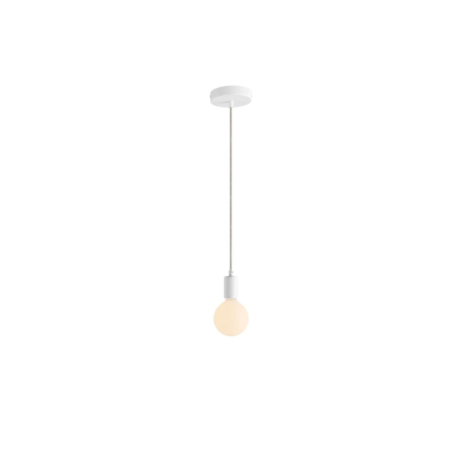 Pendant Light Metal: Cylindrical White