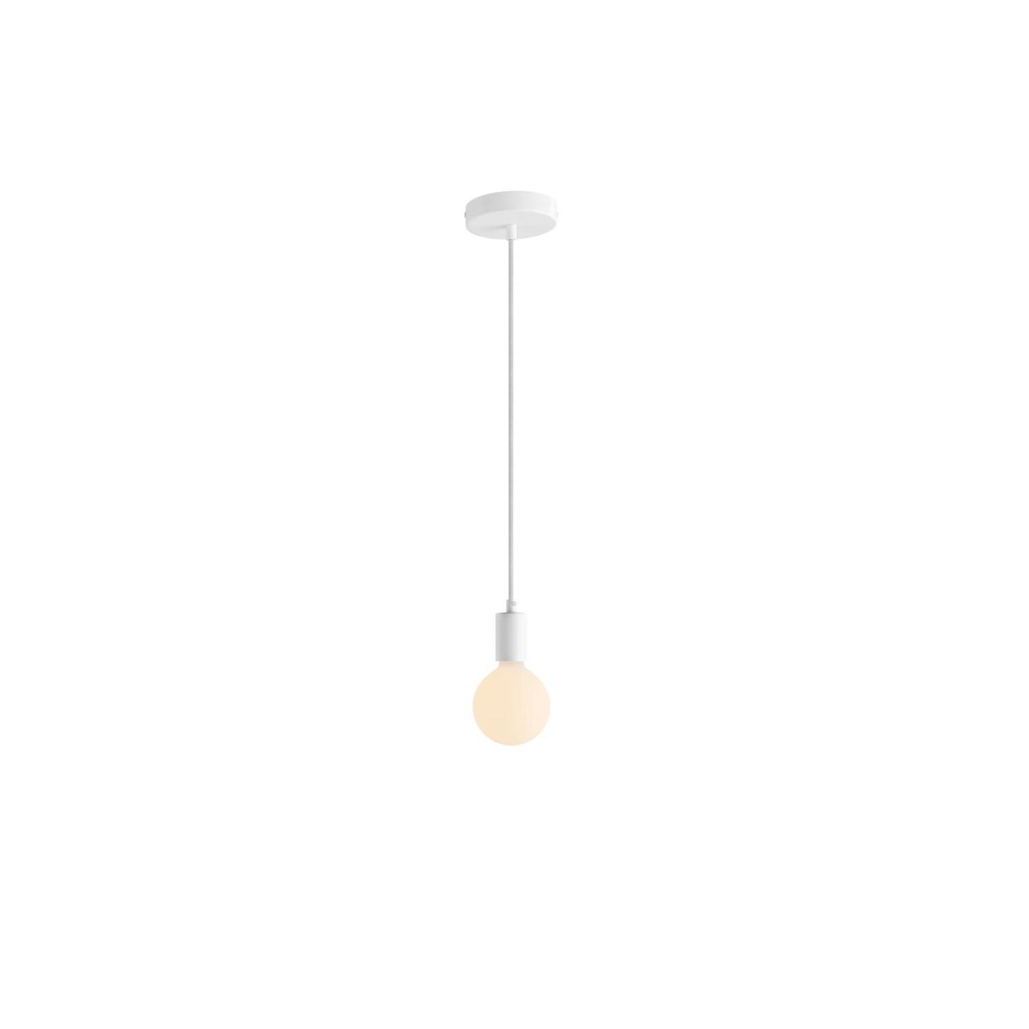 Pendant Light Metal: Cylindrical White