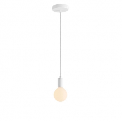 Pendant Light Metal: Cylindrical White