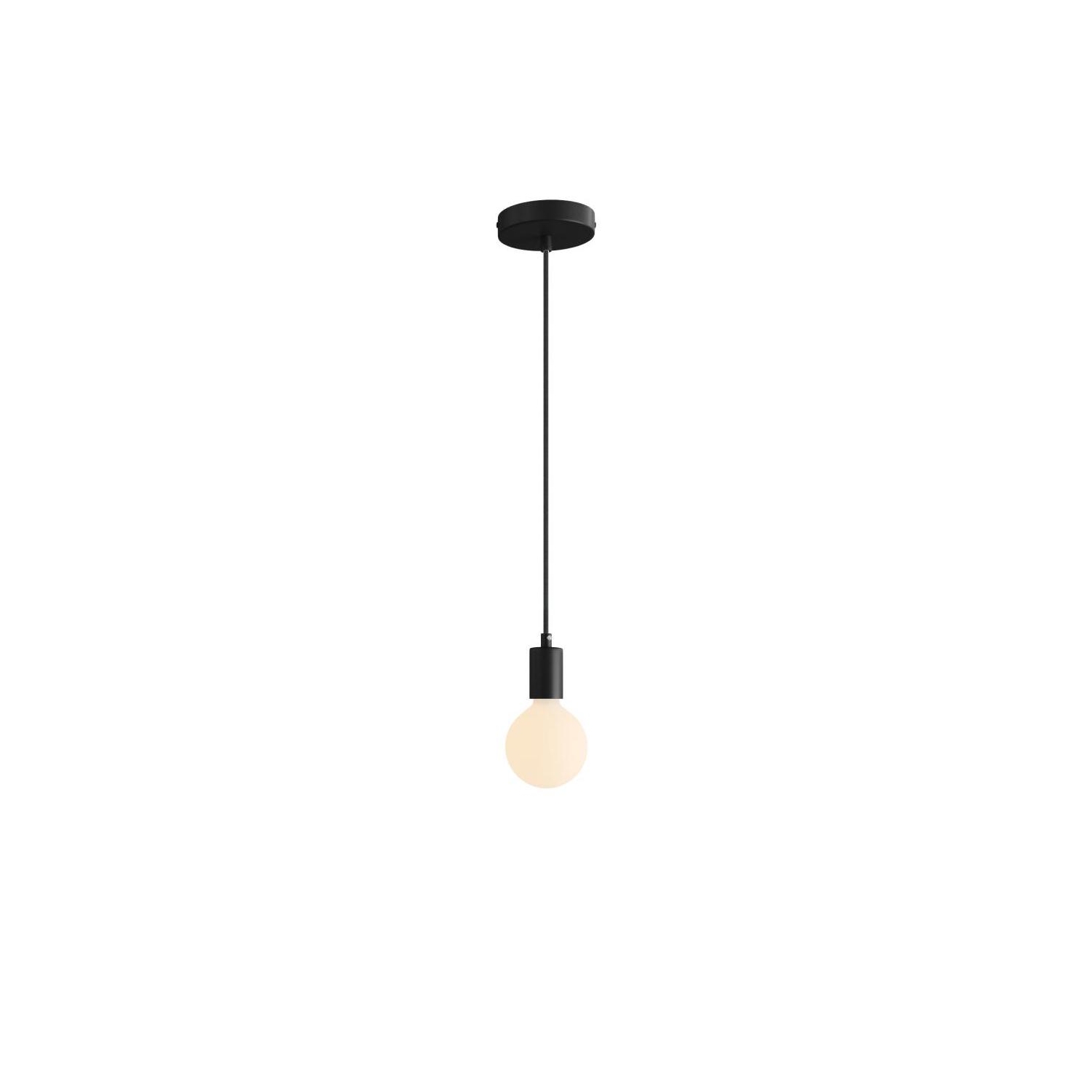 Pendant Light Metal: Cylindrical Black